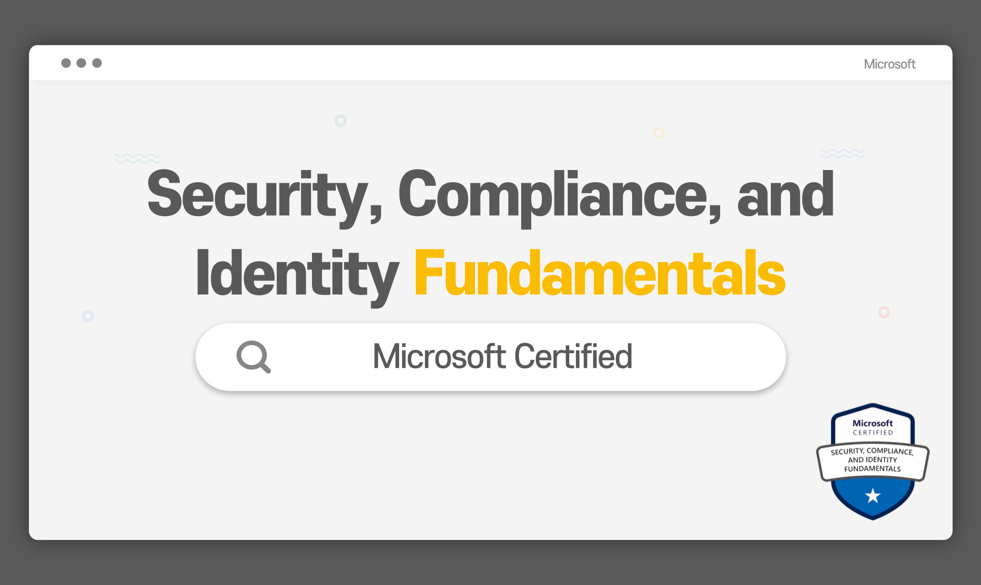 Microsoft Certified: Security, Compliance, and Identity Fundamentals